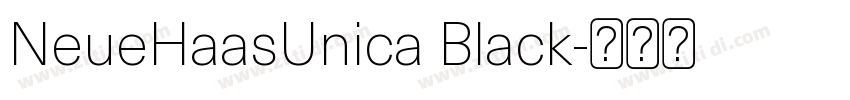NeueHaasUnica Black字体转换